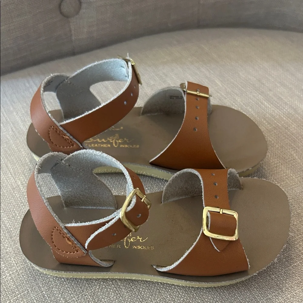 Carter's Toddlers Brown Double-Buckle Leather Sandals